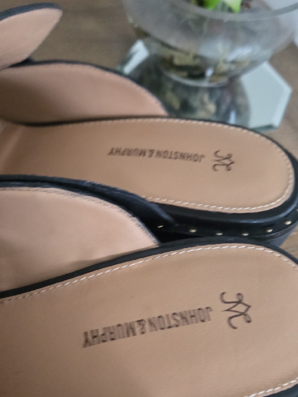 Johnston & Murphy Black Leather Tassel Mules For Women..comfort Quality New - Picture 3 of 7
